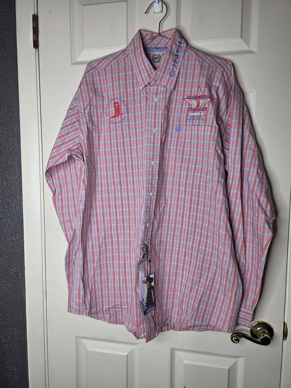 NWT Cinch Men M NHSRA Junior High Rodeo Shirt Gist Silversmiths Western